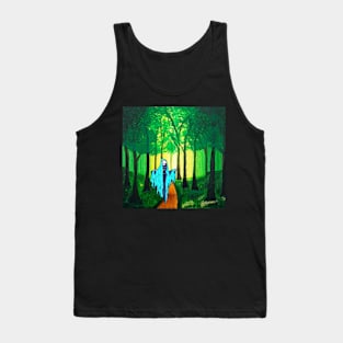 LukjanovArt Death taking a walk through a haunted forest Tank Top